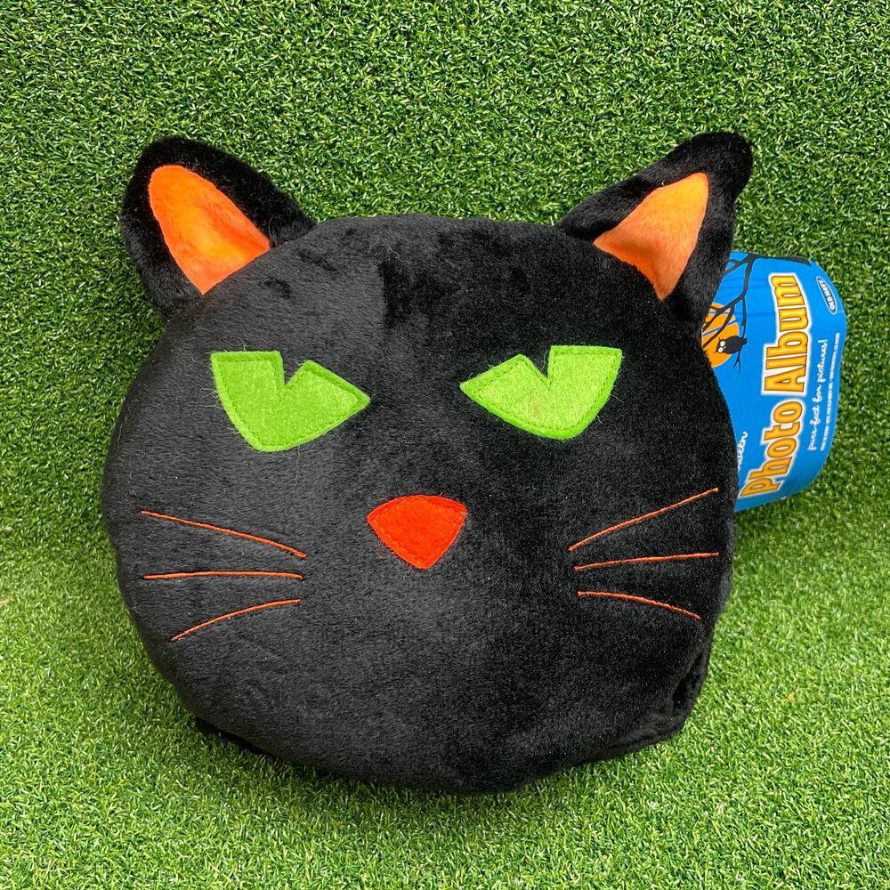 Vintage Old Navy Halloween Black Cat Stuffed Photo Album New